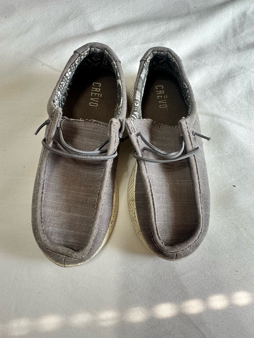 Crevo boys Casual Gray Canvas Boat Shoes